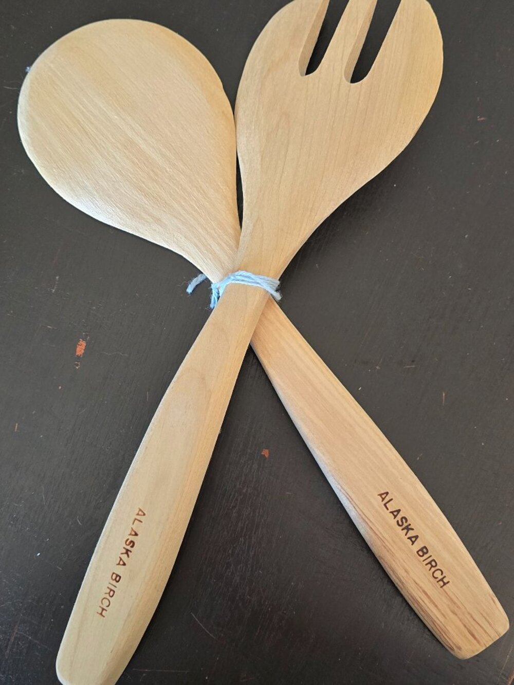 NEW Alaska Birch Wood Salad Tongs – Handcrafted Heirloom Quality – FOOD SAFE